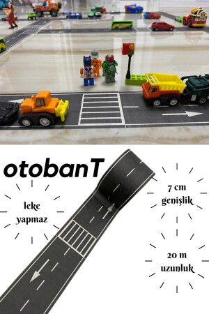 Otobant Eğitici Ve Eğlenceli Yol Yapım Bandı - Çocuk Trafik Bantı - Road Tape Oyun Bandı otobant-01 - 3