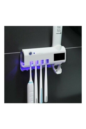 Otomatik Diş Macunu Sıkacağı Ve Sterilizatö 4 Adet Diş Fırçası Tutuculu brandshop66113298 - 3