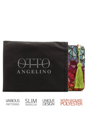 Otto Angelino Damen-Clutch-Handtasche mit authentischem Design und Reißverschluss - 4