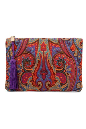 Otto Angelino Damen-Clutch-Handtasche mit authentischem Design und Reißverschluss - 1