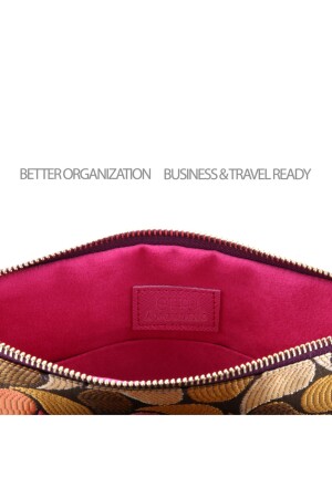 Otto Angelino Damen-Clutch-Handtasche mit authentischem Design und Reißverschluss - 4