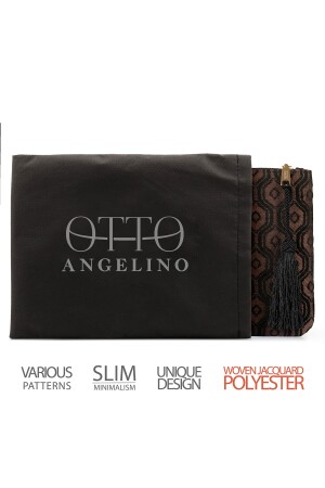 Otto Angelino Damen-Clutch-Handtasche mit authentischem Design und Reißverschluss - 6