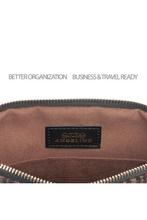 Otto Angelino Damen-Clutch-Handtasche mit authentischem Design und Reißverschluss - 7