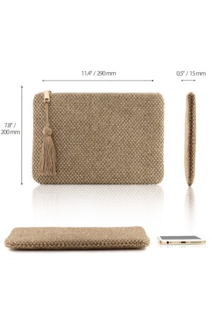 Otto Angelino Damen-Clutch-Handtasche mit Reißverschluss im authentischen Design OT95 - 5