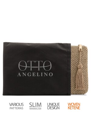 Otto Angelino Damen-Clutch-Handtasche mit Reißverschluss im authentischen Design OT95 - 6