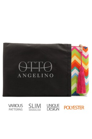 Otto Angelino Damen-Clutch-Handtasche mit Reißverschluss im authentischen Design OT95 - 4