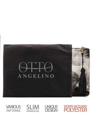 Otto Angelino Damen-Clutch-Handtasche mit Reißverschluss im authentischen Design OT95 - 6