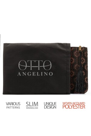 Otto Angelino Damen-Clutch-Handtasche mit Reißverschluss im authentischen Design OT95 - 6