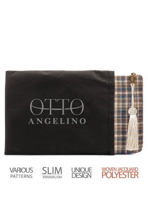 Otto Angelino Damen-Clutch-Handtasche mit Reißverschluss im authentischen Design OT95 - 7