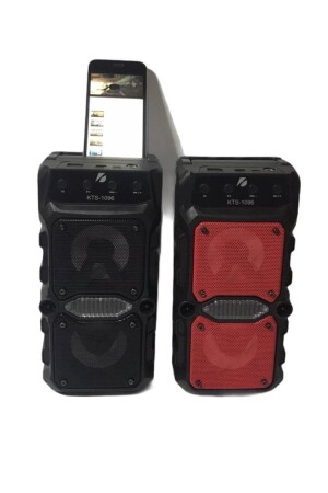 Outdoor Parti Hoparlörü Bluetooth Hoparlör 3 Inç × 2 Kablosuz Speaker Ses Bombası Radyo-usb-tf Giriş 1096 - 2