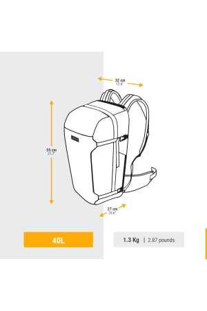 Outdoor Sırt Çantası - 40 L - Siyah - Travel 500 Organizer - 3