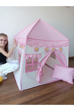 Oyun Çadırı Oyun Evi Çocuk Odası Kız Çocuk Çadır Evcilik Ve Oyun Yastıklı - 1