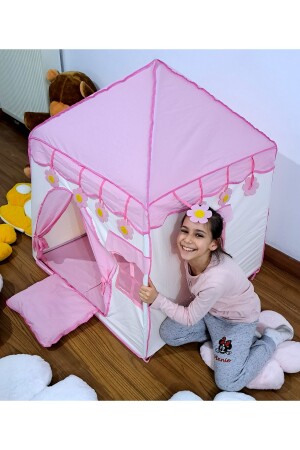 Oyun Çadırı Oyun Evi Çocuk Odası Kız Çocuk Çadır Evcilik Ve Oyun Yastıklı - 2