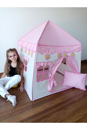 Oyun Çadırı Oyun Evi Çocuk Odası Kız Çocuk Çadır Evcilik Ve Oyun Yastıklı - 3