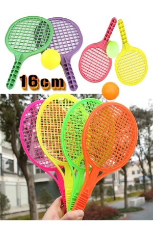 Oyuncak 10'lu Set Plastik Raket Karne Hediyesi Okul Öncesi Hediyelik 16 Cm Mini Boy Tenis Raketi HYD-8945828-5358 - 2