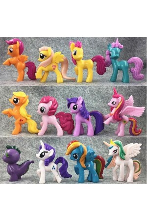 Oyuncak 12 Li Set Figür Oyuncak Pony Ler Oyuncakları 12li - 5