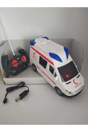 Oyuncak Ambulans Şarjlı Uzaktan Kumandalı Full Fonksiyon Sirenli 3d Işıklı Kaliteli Şarzlı Araba TYC00545046037 - 4