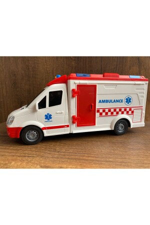 Oyuncak Ambulans Sesli Işıklı Sedyeli Büyük Ön Kapı Ve Arka Kapıları Açılır Oyuncak ambulans araba - 3