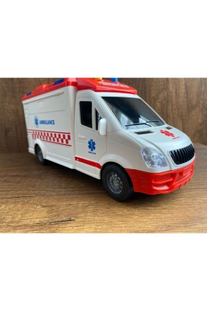Oyuncak Ambulans Sesli Işıklı Sedyeli Büyük Ön Kapı Ve Arka Kapıları Açılır Oyuncak ambulans araba - 4