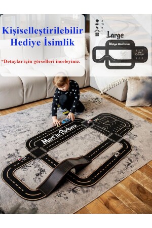 Oyuncak Araba- Araç Parkuru (LARGE) -eğitici Ve Eğlenceli Yol Yapım Ahşap Oyuncak - Otoban Puzzle - 2