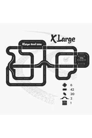 Oyuncak Araba- Araç Parkuru (X-LARGE) -eğitici Ve Eğlenceli Yol Yapım Ahşap Oyuncak - Otoban Puzzle - 3