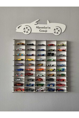 Spielzeugautoständer 1/64, weiße Farbe, 50er Jahre - Crdesign