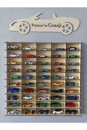 Oyuncak Araba Rafı 50'li 1-64 (hotwheels Ve Matcbox Arabaları Için Uygundur) - 1