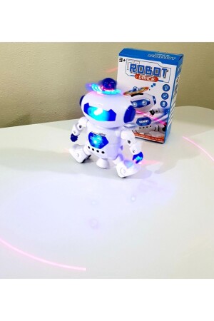 Oyuncak Pilli Robot Işıklı,sesli,harektli Dans Eden ,lazer Işıklı Robot 008-2 - 2