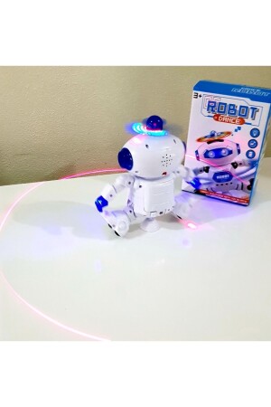 Oyuncak Pilli Robot Işıklı,sesli,harektli Dans Eden ,lazer Işıklı Robot 008-2 - 3