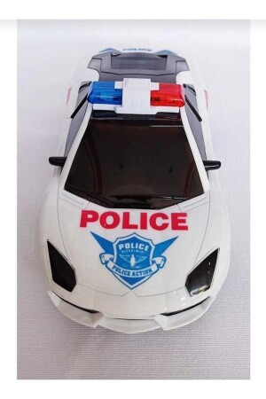 Oyuncak Polis Arabası Pilli Çarptıkça Yön Değiştiren Işıklı Sesli Polis Arabası - 4