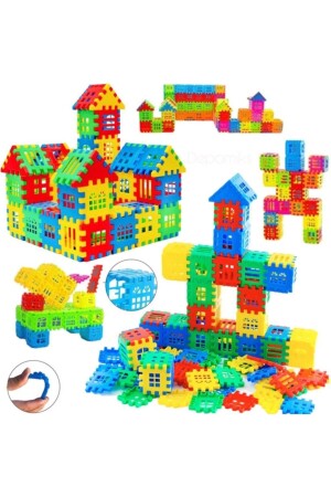 Oyuncak Puzzle 3d Yapı Tasarım Blokları 64 Parça Eğitici Zeka Geliştirici Set 64 Parça Puzzle - 4