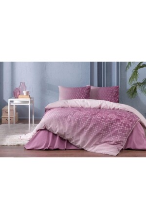 Özdilek Doppelbett-Bettbezug-Set Piramide Claret Red 8697353567339 - 1