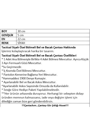 Özel Bölmeli Taktik Bel ve Bacak Çantası Çantachım0042 - 9