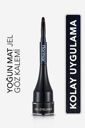 Özel Fırça Başlıklı Yoğun Pigmentli Mat Jel Eyeline -gel Eyeliner-02 Oceanblue-8690604591886 - 2