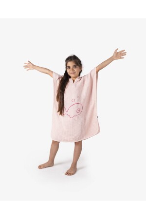 ÖZEL KUTUSUYLA 4 KAT MÜSLİN KAPŞONLU PANÇO %100 PAMUK - Eifin