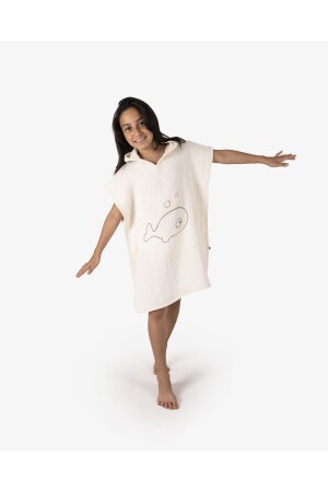 ÖZEL KUTUSUYLA 4 KAT MÜSLİN KAPŞONLU PANÇO %100 PAMUK - Eifin