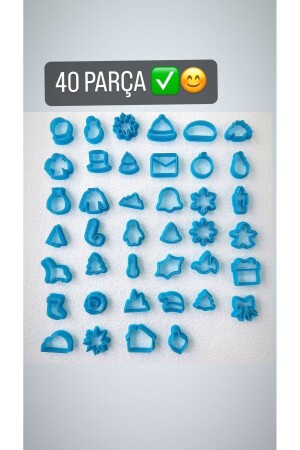 ÖZEL POLİMER KİL KÜPE SETİ 40 ADET ULTIMATE PACK! (YILBAŞI TEMA) - Adana Pasta Malzemeleri