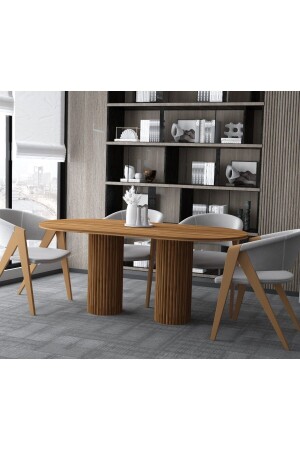 طاولة تناول طعام طوالي ذات تصميم خاص من منطقة المنطقة المختلفة 180*90 طاولة غرفة المعيشة - Seyvey Dizayn