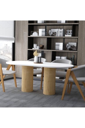 طاولة تناول طعام طوالي ذات تصميم خاص من منطقة المنطقة المختلفة 180*90 طاولة غرفة المعيشة - Seyvey Dizayn