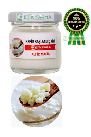 Özel Üretim Organik Süt Kefir Mayası Kombucha Başlangıç Kiti Kombu Mantarı Süzgeç Tahta Kaşık Etik-Farma- - 6