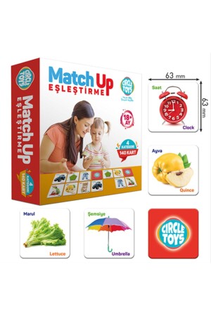 Özlem Toys Match Up Eşleştirme Kartları 140 Parça 4 Kategori Beceri Zeka Gelişimi gry00018 - 5