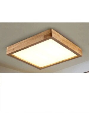 Öztu Holz Decke Led Beleuchtung Kronleuchter 30x30ncm Wohnzimmer Schlafzimmer Küche 6500k Weißes Licht öztuahşap 0002 - 1