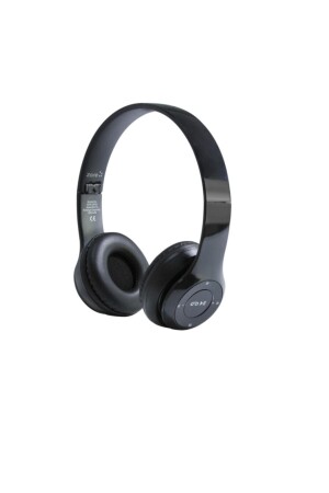 P47 Wireless Bluetooth Kablosuz Extra Bass Katlanabilir Kulaklık Genç Çocuk Siyah - 1