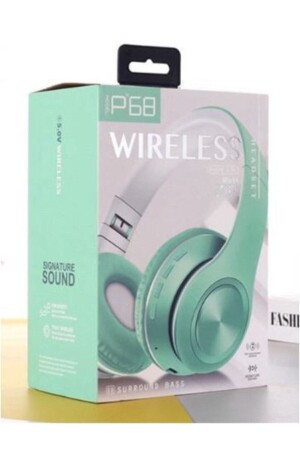 P68 Bluetooth Kablosuz Stereo Kulaklık (YEŞİL) - 1