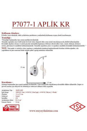 P7077-1 Aplik Krom P7077-1 APLİK KR - 4