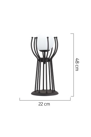 Pabna Moderner Lampenschirm aus schwarzem Metall für Schlafzimmer und Wohnzimmer 4085-01M-BL - 7