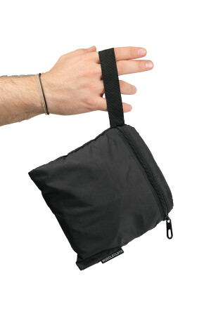 Packable Katlanabilir Silindir Çanta Siyah - 3