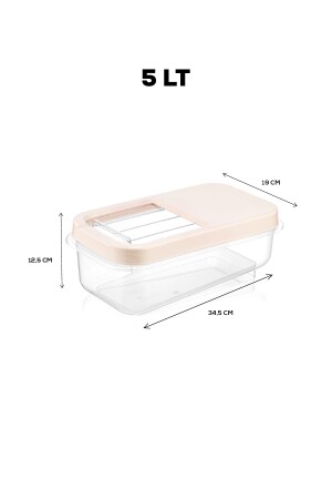 Packung mit 2 beschrifteten 5-Liter-Reinigungsmittel-Aufbewahrungsbehältern mit Schiebedeckel – Tabletten-Reinigungsmittel-Aufbewahrungsbox Creme TYC00693366102 - 5