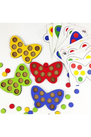 Pädagogisches Holzmosaik-Schmetterlingsspiel, Strategie- und Logikspiel MTF-KelebekMozaik - 1