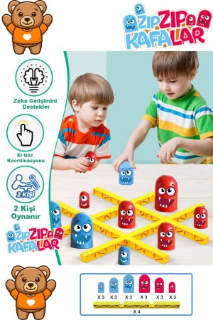 Pädagogisches Montessori-Spielzeug – Bouncy Heads Intelligenz- und Strategiespiel – Lernspielzeug - 2